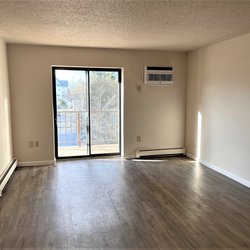 living room at summit on Prospect apartments