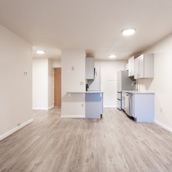 kitchen at summit on Prospect apartments