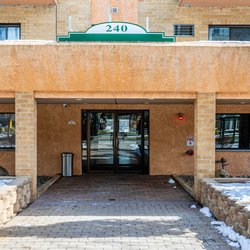 building entrance at summit on Prospect apartments