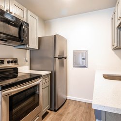 kitchen at summit on Prospect apartments